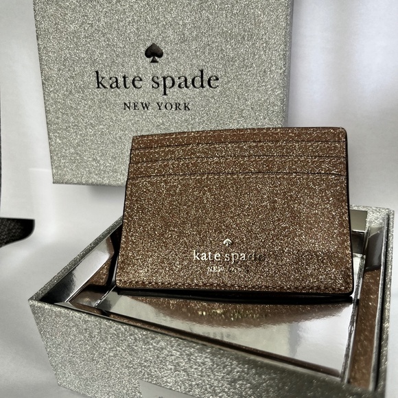 Kate Spade Glitter Small Slim Cardholder - Picture 1 of 3